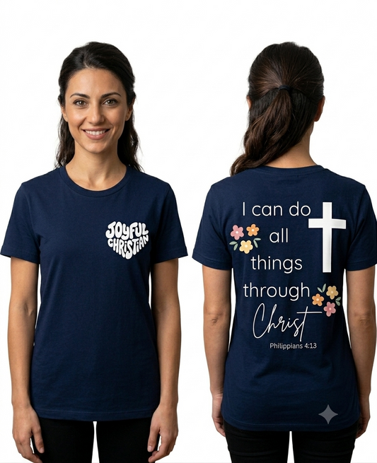 Through Christ: Adult T‑Shirt
